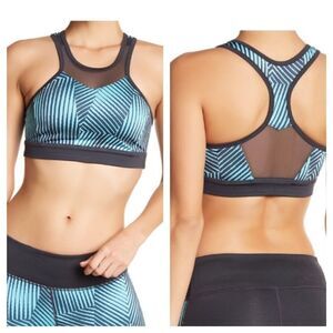 Z by ZELLA BAJA STRIPED SPORTS BRA